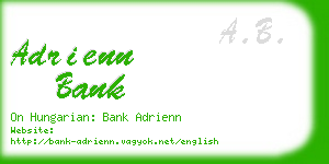 adrienn bank business card